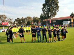 A la práctica, ya se integraron Jesús Moreno, William da Silva y Brian Lozano, refuerzos del América. TWITTER / @ClubAmerica