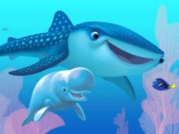 En su camino, Dory conoce a la ballena beluga Bailey y a Destiny, tiburón ballena. TWITTER / @Disney
