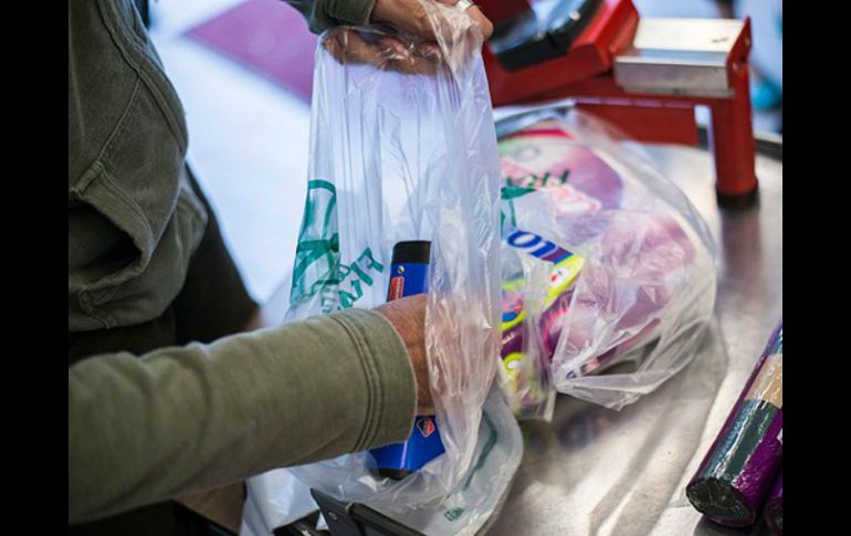 Las bolsas de plástico tiradas provocan la muerte de los animales que se las comen. ESPECIAL /