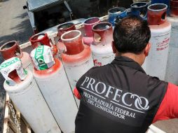 Las sanciones fueron en su mayoría por cilindros y medidores fuera de tolerancia, cilindros con excedente de tara, entre otros. ESPECIAL / Profeco Jalisco