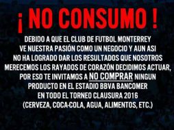 Los aficionados de Rayados buscan que el equipo rinda en la temporada. FACEBOOK /