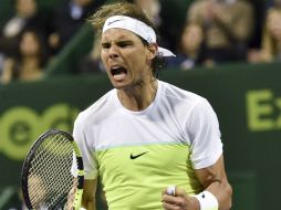 Es la segunda ocasión en Doha que Nadal cede un set. EFE /