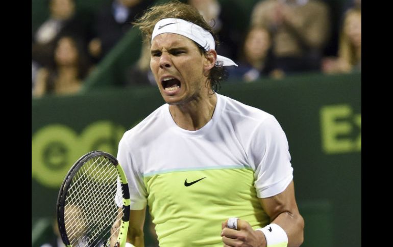 Es la segunda ocasión en Doha que Nadal cede un set. EFE /