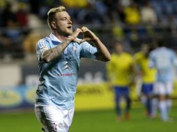 El sueco John Giundetti anotó el primer gol de visitante al minuto 24. EFE / R. Ríos