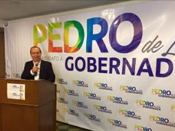 Pedro de León aseguró que, en caso que no sea favorecido, respaldará al abanderado que designe la alianza PAN-PRD. FACEBOOK / Pedro de León Mojarro