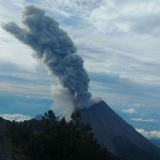 Volcán El Colima tiene exhalación de 1.2 kilómetros de altura