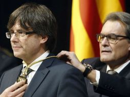 Puigdemont reclama herramientas propias que conviertan a Cataluña en un Estado. EFE / A. Dalmau