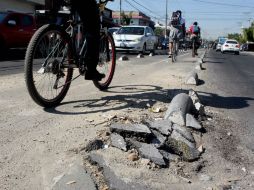 Deteriorada. Así luce la ciclovía de Santa Margarita. EL INFORMADOR / A. Hinojosa