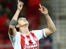 El tamaulipeco, Alan Pulido, jugó como titular y fue al minuto 73 cuando se convirtió en el autor del quinto gol a favor de Olympiacos. TWITTER / @olympiacos_org
