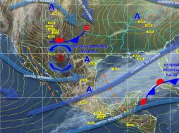 La masa de aire polar generará además temperaturas muy frías en las áreas centro y oriente del país. TWITTER / @conagua_clima