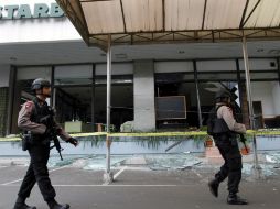 Los actos perpetrados en Yakarta, reivindicados por el Estado Islámico, dejaron siete muertos y añl menos 19 heridos. EFE / R. Bintang