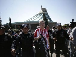 El Guadalajara acudió a la Basílica de Guadalupe a tomarse la foto oficial. SUN / I. Stephens