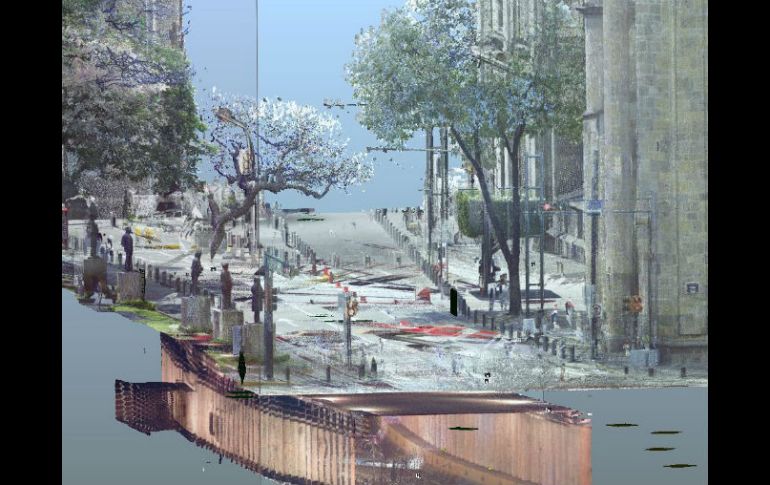 La máquina trabajará a 30 metros de profundidad y perforará más de cinco kilómetros en el primer cuadro tapatío. ESPECIAL /