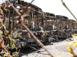 Los peritos concluyen que dentro de los autobuses se generó un incendio en tres puntos de origen en tres autobuses distintos. SUN / ARCHIVO