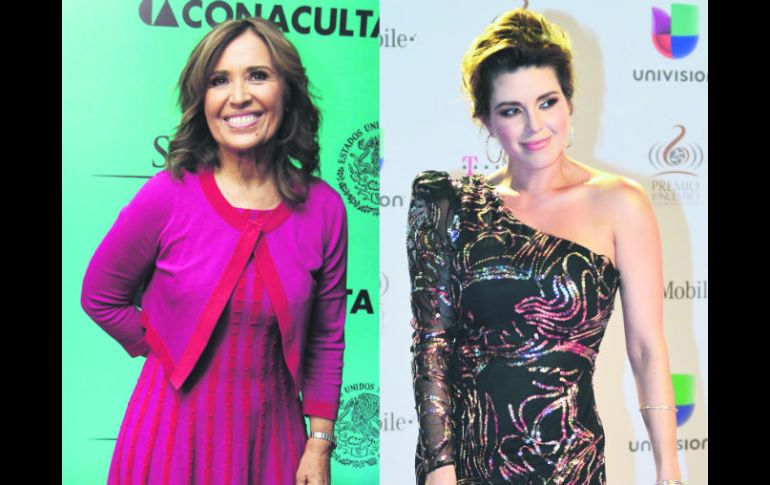 Protagonistas. María Rojo y Alicia Machado participan en la gira del adiós de “Los Monólogos de la Vagina”. ESPECIAL /