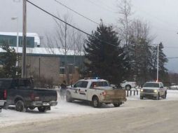 La Real Policía Canadiense se encuentra en el lugar del tiroteo. TWITTER / @CTVCalgaryBRK
