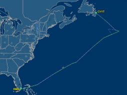 El vuelo cubría la ruta Miami-Milán. ESPECIAL / FlightAware