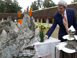 El secretario de estado John Kerry se encuentra de visita en Laos, lugar en donde ocurrió el atentado. EFE / STR