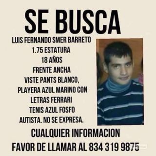 Buscan a joven autista extraviado en sierra de Tamaulipas