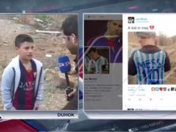 Homid contó que la imagen con la camiseta improvisada fue sacada hace dos años. YOUTUBE / kurdistan24