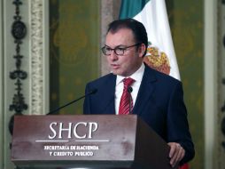 'Que no quepa ninguna duda, el gobierno federal respalda y respaldará siempre a Petróleos Mexicanos', afirma Videgaray. SUN / ARCHIVO