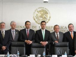 Gil Zuarth y Zambrano participaron en la instalación de la Comisión Bicameral de Seguridad Nacional este jueves. SUN / C. Mejía