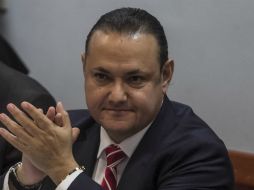 El titular de la STPS, Héctor Pizano durante la glosa del tercer informe de gobierno. EL INFORMADOR / R. Tamayo