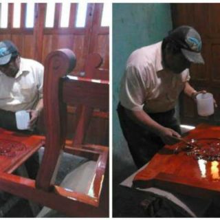 Artesano termina silla que usará el Papa en Chiapas
