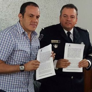 Cuauhtémoc Blanco firma convenio de adhesión al Mando Único