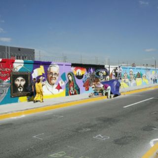 Crean murales en Ecatepec para recibir al Papa