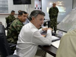 Santos ha dicho que si el proceso de paz llega a buen puerto, serán los colombianos quienes refrendarán los acuerdos alcanzados. EFE / E. Herrera