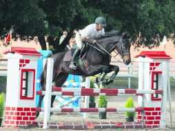 Prueba estelar. Ángel Zúñiga, montando a “Gotam”, durante la prueba libre  a 1.00 metros. EL INFORMADOR / F. Atilano