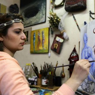 Ruinas de la ciudad vieja de Homs inspiran a los artistas sirios