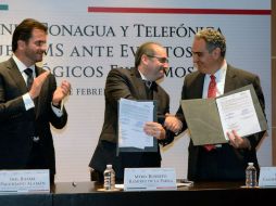 La Conagua utilizará la plataforma de Telefónica para enviar información sobre tiempo severo gracias a este convenio. TWITTER / @conagua_mx