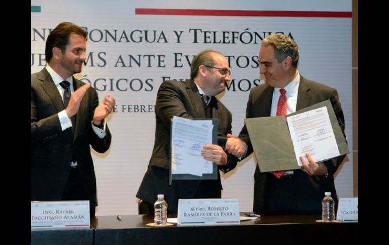 La Conagua utilizará la plataforma de Telefónica para enviar información sobre tiempo severo gracias a este convenio. TWITTER / @conagua_mx