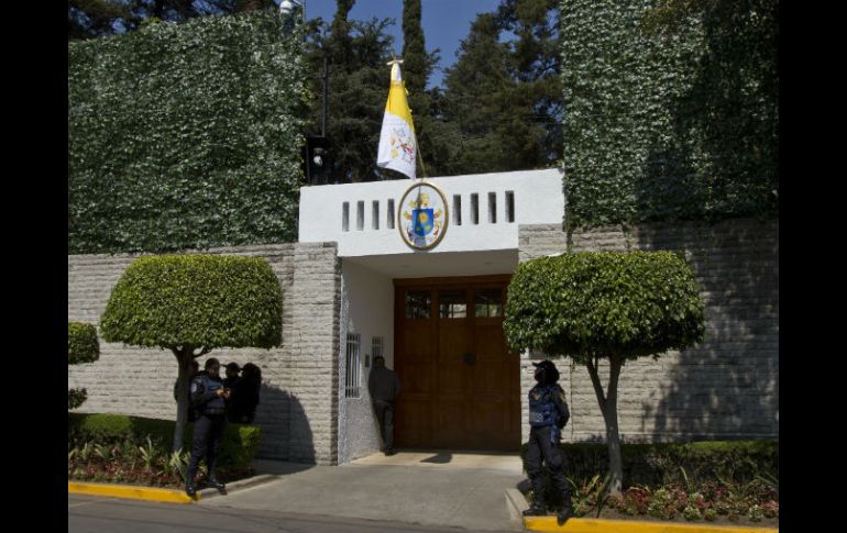 Se tiene previsto que arribe a la Nunciatura Apostólica a las 20:30 horas de este viernes. NTX / J. Espinosa