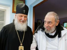 El encuentro tuvo lugar en el domicilio de Fidel Castro. EFE / A. Castro