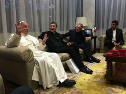 El Papa durante la reunión con jesuitas. TWITTER / @antoniospadaro