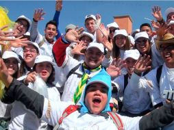 Jóvenes de Jalisco y Nuevo León en la misa que Francisco ofició en Ecatepec. EL INFORMADOR / A. García