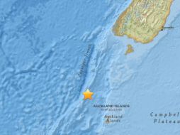 El epicentro del sismo se ubicó a 219 kilómetros al noroeste de la isla Auckland. ESPECIAL / earthquake.usgs.gov