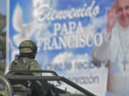 Autoridades de Ciudad Juárez se preparan para recibir al Papa Francisco. AFP / J. Aguilar