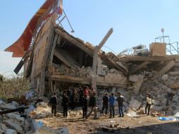 Así quedó el hospital que operaba Médicos Sin Fronteras en Idlib, Norte de Siria. AFP /  M. Al-Numan