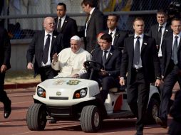 Como último punto, el Papa hará un recorrido que comenzará a las 15:45 horas, para llegar al estadio José María Morelos y Pavón. AFP / G. Bouys