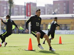 El entrenamiento del América concluyó con un interescuadras en espacios reducidos ordenado por Ambriz. TWITTER / @ClubAmerica
