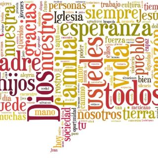 Todos los discursos del Papa en México, en una nube de palabras