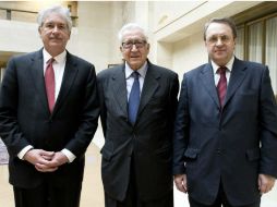 Mijaíl Bogdánov (der.) subraya que el arreglo debe cimentarse en el comunicado de Ginebra y la resolución 2254 de la ONU. EL INFORMADOR / ARCHIVO