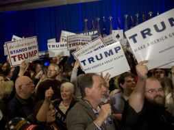 Con apenas el 7% escrutado, Trump ya ha sido declarado el vencedor este sábado. AFP / A. Bernstein