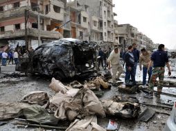 La televisión señala que hubo 30 muertos en tres de los ataques, uno de ellos con coche bomba. EFE /