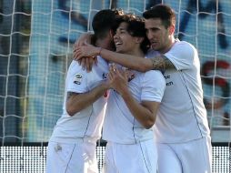 La Fiore triunfó y sólo está debajo de la Juve y Nápoles. EFE / P. Magni