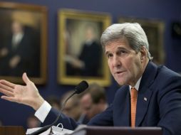 Kerry asegura a los legisladores de EU que habló con su homólogo ruso sobre las medidas que se tomarán en Siria. AP / M. Balce